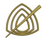 Заколка Трикутник d95 мм антик темний В0003-6 MISLT