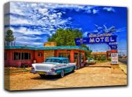 Картина Маршрут 66 Нью-Мексико 102x59 см Hotel Arizona HD 1-2293243887-CHEV-23x40-BLUE