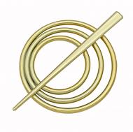 Заколка Круг d90 мм золото В0004-3 MISLT