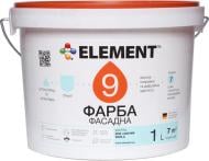 Краска акриловая водоэмульсионная Element 9 База А мат белый 1 л