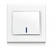 Выключатель одноклавишный Erste Theme с подсветкой белый 9209-01N,W