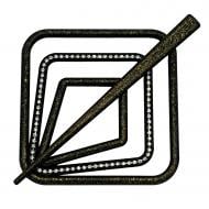 Заколка Квадрат Элит 85х85 мм старое золото В0021-15 MISLT