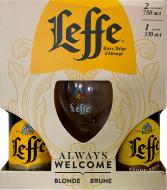 Пиво Leffe Blonde 0,75 л + Brune 0,75 л + келих 0,33 л