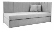 Диван прямой Кедр Виктория R с нишей светло-серый 1980x900x930 мм