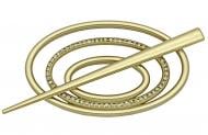 Заколка Овал 2 Еліт 60х100 мм золото В0022-3 MISLT