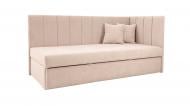 Диван прямой Кедр Виктория R с нишей бежевый 1980x900x930 мм