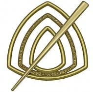 Заколка Трикутник 2 Еліт d95 мм золото В0023-3 MISLT