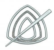 Заколка Трикутник 2 Еліт d95 мм срібло В0023-4 MISLT