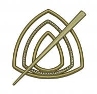 Заколка Трикутник 2 Еліт d95 мм антик світлий В0023-5 MISLT