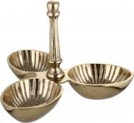 Менажниця Inari Marvella 3-х секційна 30х18 см золотий