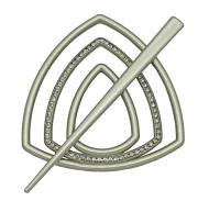 Заколка Треугольник 2 Элит d95 мм сатин В0023-7 MISLT