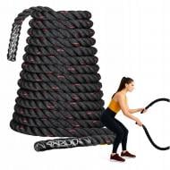 Канат для кросфіту 4fizjo Battle Rope 12 м тренувальний Black (P-5907739312259)