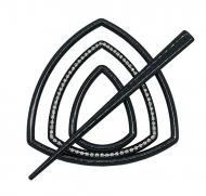 Заколка Трикутник 2 Еліт d95 мм чорний В0023-12а MISLT