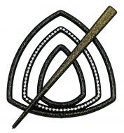 Заколка Треугольник 2 Элит d95 мм старое золото В0023-15 MISLT