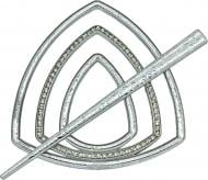 Заколка Трикутник 2 Еліт d95 мм мокре срібло В0023-2а MISLT