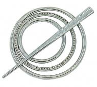 Заколка Коло 2 Еліт d90 мм срібло глянець В0024-2 MISLT