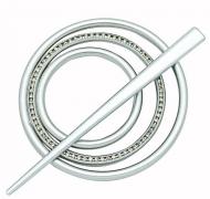 Заколка Коло 2 Еліт d90 мм срібло В0024-4 MISLT