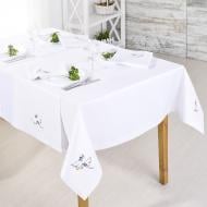 Набор Гусь: скатерть 140x170 см + салфетки 45x45 (4 шт.) белый IDEIA