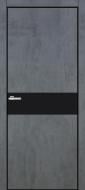 Дверное полотно ОМиС FLAT 13H черный браш торец BLK (с фрезерованием п/з 96/85) ПГ 800 мм цемент темный