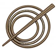 Заколка Коло 2 Еліт d90 мм коричневий В0024-14 MISLT