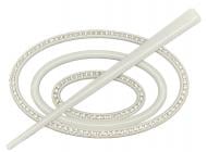 Заколка Овал 3 Элит 60х100 мм белый В0032-0 MISLT