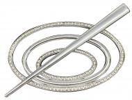 Заколка Овал 3 Еліт 60х100 мм срібло глянець В0032-2 MISLT