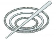 Заколка Овал 3 Еліт 60х100 мм срібло В0032-4 MISLT