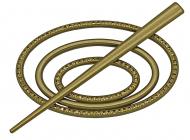 Заколка Овал 3 Еліт 60х100 мм антик темний В0032-6 MISLT