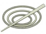 Заколка Овал 3 Элит 60х100 мм сатин В0032-7 MISLT