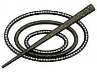 Заколка Овал 3 Еліт 60х100 мм старе золото В0032-15 MISLT