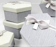 Коробка подарункова UFO D430005 22*19*10 GREY шестикутна