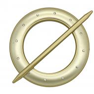 Декор Круг со стразами d150 мм золото С002-3 MISLT