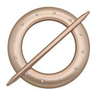 Декор Круг со стразами d150 мм медь С002-8 MISLT