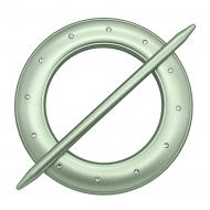 Декор Коло зі стразами d150 мм зелений С002-9 MISLT