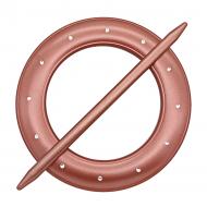 Декор Коло зі стразами d150 мм червоний С002-11 MISLT