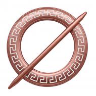 Декор Коло Афіни d150 мм червоний С003-11 MISLT