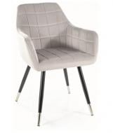 Стул обеденный Signal Meble NUXE светло-серый / черный/хром