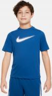 Футболка Nike B NK DF MULTI+ SS TOP HBR DX5386-476 р.XS синий