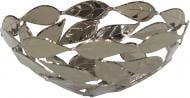 Фруктовница Inari Silver Leaves 24 см высота 10 см черный нержавеющая сталь (MR-23307)