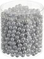 Декорация новогодняя бусы 8мм 8 м серебряный