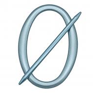 Декор Овал 180х125 мм синий D0001-10 MISLT