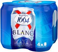 Пиво Kronenbourg 1664 Blanc светлое ж/б 4 шт. 4,8% 1,32 л