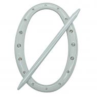 Декор Овал зі стразами 180х125 мм білий D0002-0 MISLT