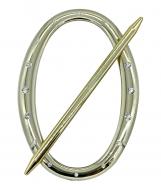 Декор Овал зі стразами 180х125 мм золото глянець D0002-1 MISLT