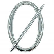 Декор Овал зі стразами 180х125 мм срібло глянець D0002-2 MISLT