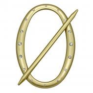 Декор Овал зі стразами 180х125 мм золото D0002-3 MISLT