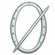 Декор Овал зі стразами 180х125 мм срібло D0002-4 MISLT