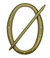 Декор Овал со стразами 180х125 мм антик темный D0002-6 MISLT