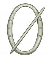 Декор Овал со стразами 180х125 мм сатин D0002-7 MISLT