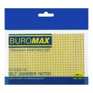Блоки бумажные самоклеящиеся 100х150 мм 100 лист. клетка желтые BM.2320-08 Buromax
